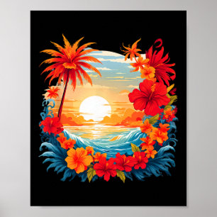 Poster Diversão de Viagem de Verão Férias Retro Camper Pr