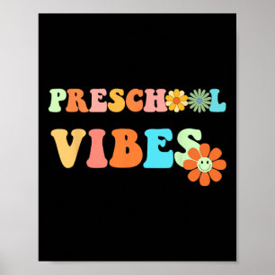 Poster Diversão De Volta À Pré-Escola Vibes No Primeiro D