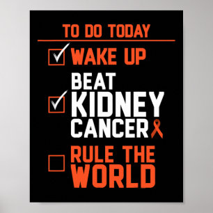 Poster Diversão do Câncer de rim do Mundo Sobrevivente Qu