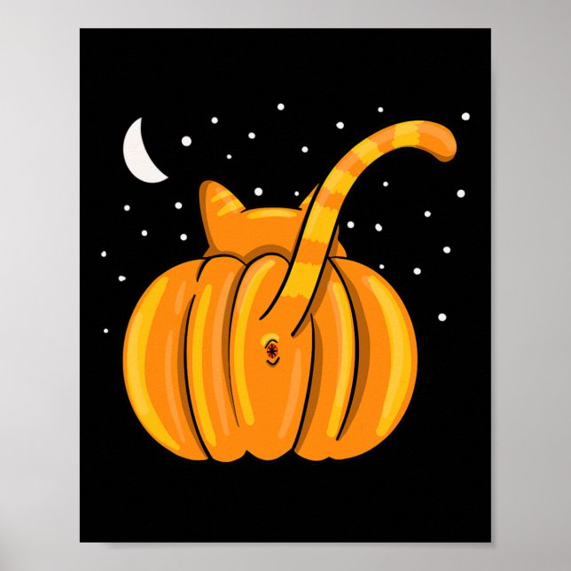 Poster Diversão do Halloween Bumbum Pumpkin Orange Tab (Frente)