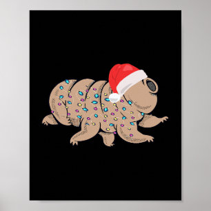 Poster Diversão do Microbiólogo do Urso de Água de Natal