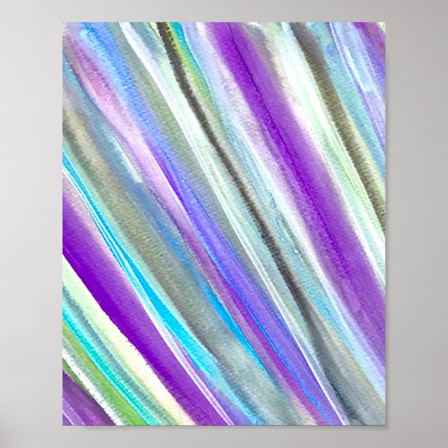 Poster Diversão em água com abstrato roxo Uniforme (Frente)