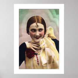 Poster diversão, flerta, colorida