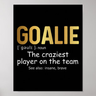 Poster Diversão Goalie Gear Goalkeeper Definição de Hóque
