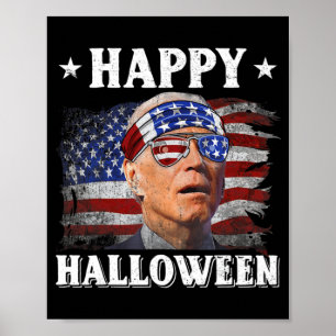 Poster Diversão Joe Biden Happy Halloween Confusa no dia 