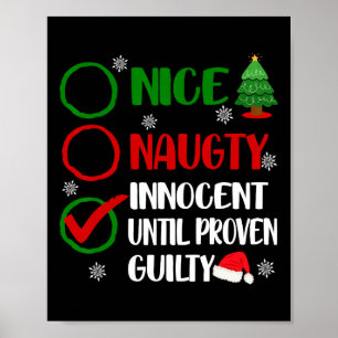 Poster Diversão Legal Travesso Inocente Natal Xmas Adulto