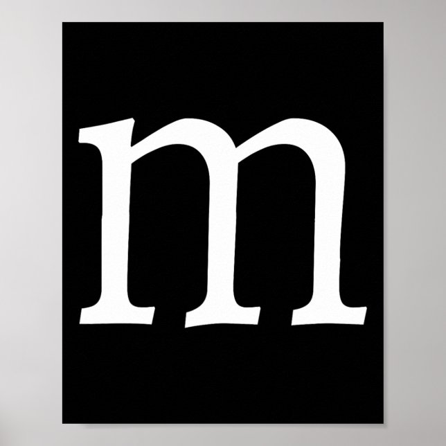 Poster Diversão - Letra m Figuras de Halloween (Frente)