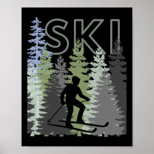 Poster Diversão Mountain Adventure Ski Squad Winter Sport