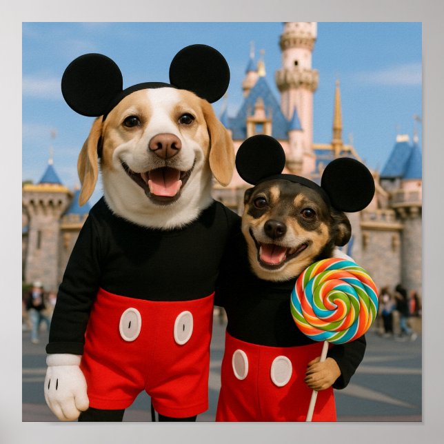 Poster "Diversão na Disney" (Frente)