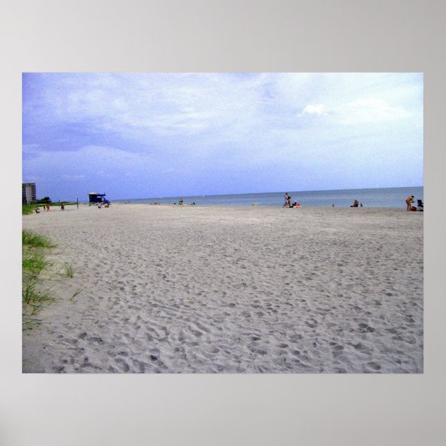 Póster Diversão na Praia de Siesta Keys (Frente)