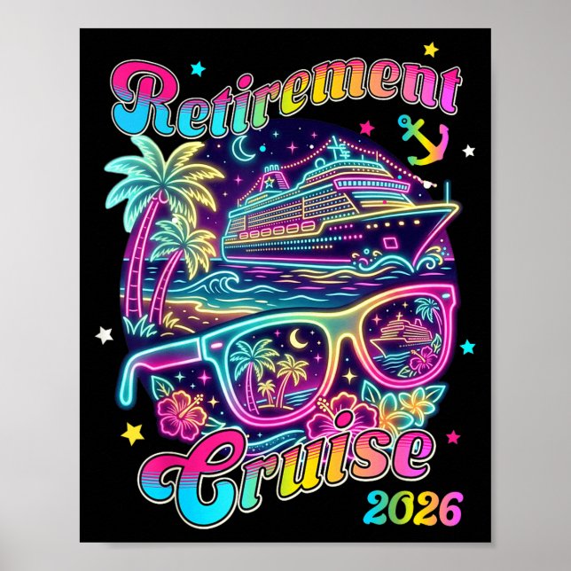 Poster Diversão no dia de embarque no cruzeiro de aposent (Frente)