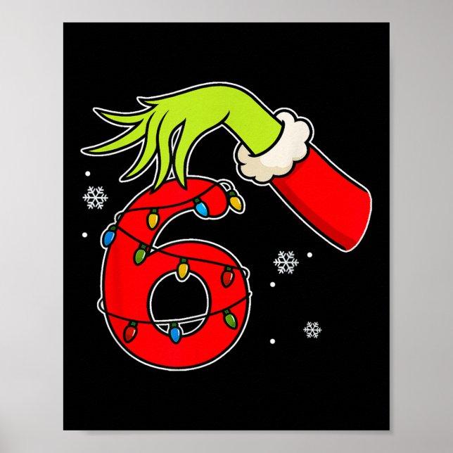 Poster Diversão Número 6 Natal 67 Seis Sete Meme Natal Ho (Frente)