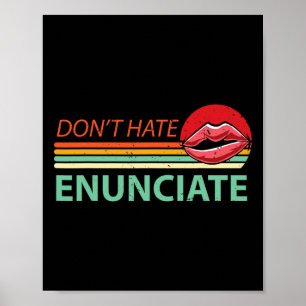Poster Diversão Sinal Língua Americana Leitura Labial Con