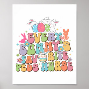 Poster Diversão Toda Enfermeira de Peds Favorita de Bunny