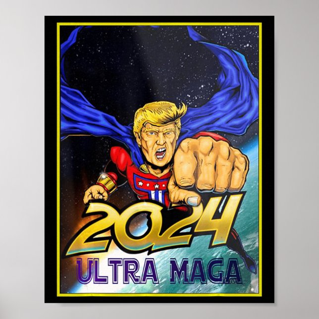 Poster Diversão Ultra MAGA Pro Trump Maga Super Ultra Mag (Frente)