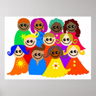 Poster Diversas Crianças
