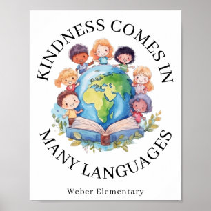 Poster Diversidade e gentileza de inclusão