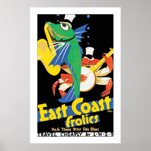 Póster Diversões da Costa Leste