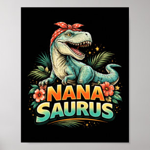 Poster Divertida Família Nana Nanasaurus T Rex Dinossauro