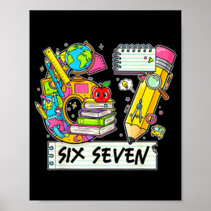 Poster Divertido 67º Dia De Escola, Vibrações Divertido S