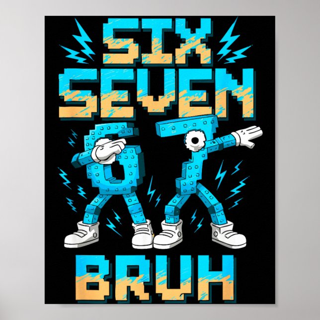 Poster Divertido 67 Dab Seis Sete Burh Natal 6 7 Dabbing  (Frente)
