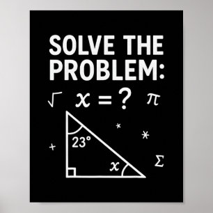 Poster Divertido 67 Meme de Matemática Resolva o Problema
