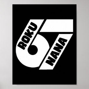 Poster Divertido 67 Meme Japonês Roku Nana Design Gráfico