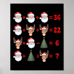 Poster Divertido 67 Meme Natal Professor de Matemática Pa