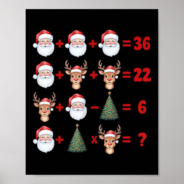 Poster Divertido 67 Meme Natal Professor de Matemática Pa (Frente)