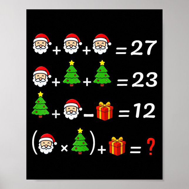 Poster Divertido 67 Meme Natal Professor de Matemática Pa (Frente)