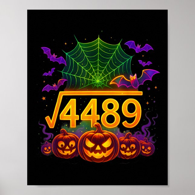 Poster Divertido 67 Meme Professor de Matemática 6 7 Hall (Frente)