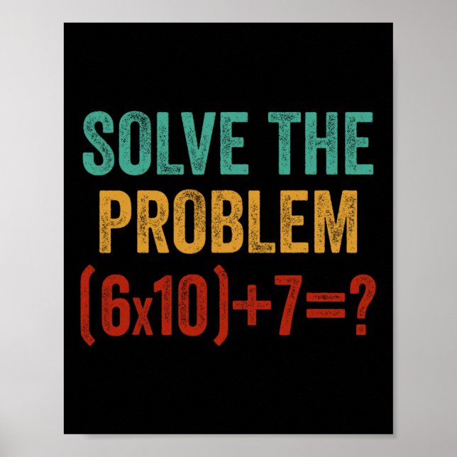 Poster Divertido 67 Meme Seis Sete 6 7 Professor de Matem (Frente)
