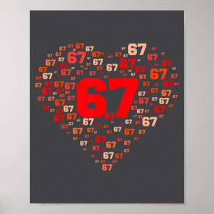 Poster Divertido 67 Meme Seis Sete Coração Casais Corresp