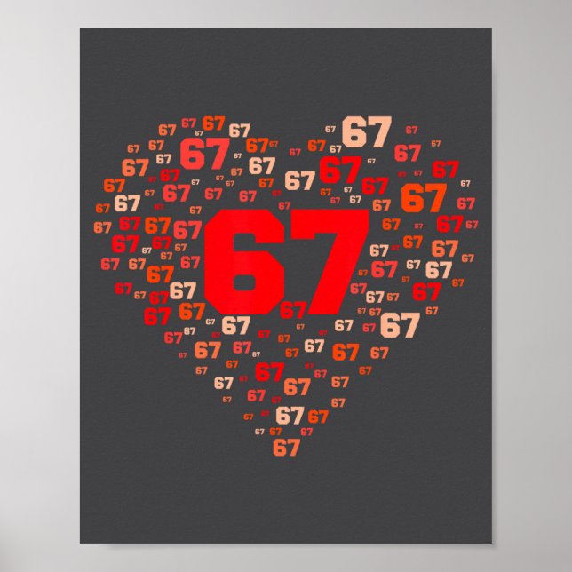 Poster Divertido 67 Meme Seis Sete Coração Casais Corresp (Frente)