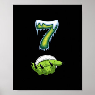 Poster Divertido 67 Meme Seis Sete Monstro Assustador Mão