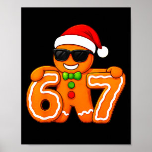 Poster Divertido 67 Natal 6 7 Biscoito Seis Sete Para K