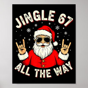 Poster Divertido 67 Rock On Papai Noel Seis Sete Tendênci