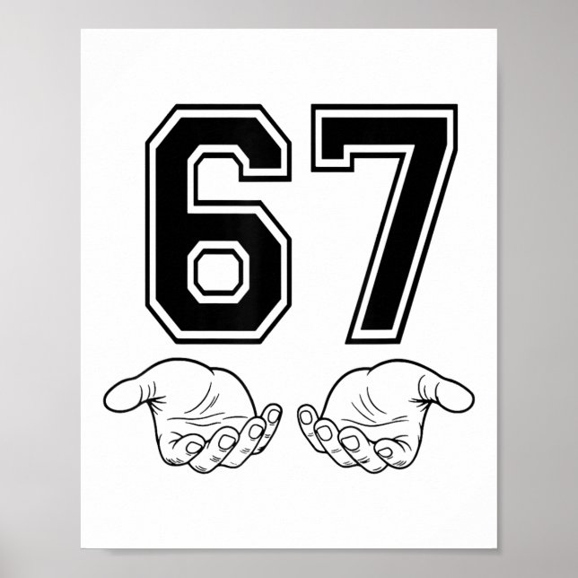 Poster Divertido 67 Seis Sete Meme Casal Combinando Hallo (Frente)