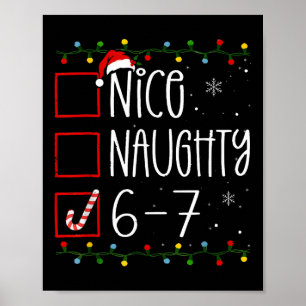 Poster Divertido 67 Seis Sete Meme Natal Malvado Bom List