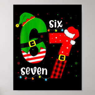 Poster Divertido 67 Seis Sete Natal Meninos Meninas Crian