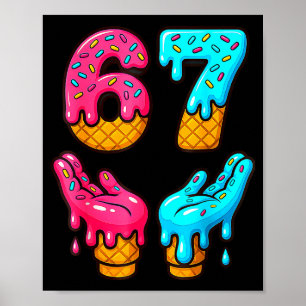 Poster Divertido 6 7 67 Seis Sete Meme