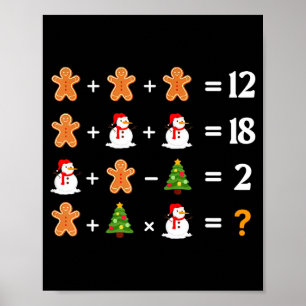 Poster Divertido 6 7 Meme Natal Ordem de Operações Matemá