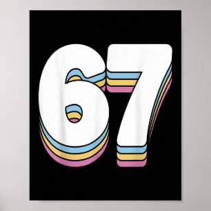 Poster Divertido 6 7 Meme Seis Sete Gíria Geração Alfa 67