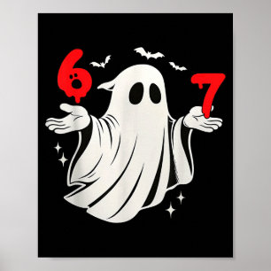 Poster Divertido 6 7 Seis Sete Meme Dia das Bruxas Humor