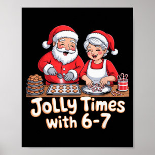 Poster Divertido 6 7 Seis Sete Meme Natal Papai Noel Mulh