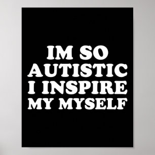 Poster Divertido Autismo Consciência Eu sou Autista Crian