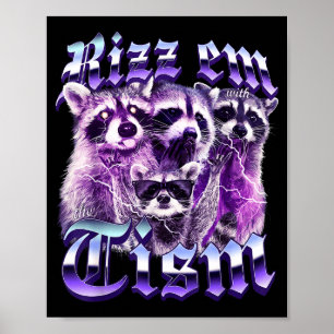 Poster Divertido autismo rizz eles com o tismo autista ma