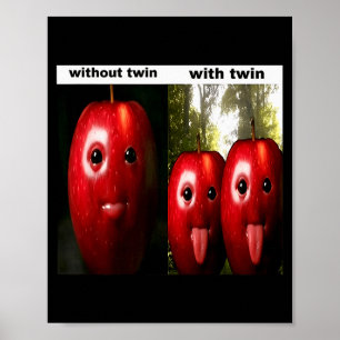 Poster Divertido Bobo Ai Gen Z Meme Brainrot Humor Gêmeos
