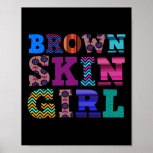 Poster Divertido Brown Skin Girl Gift Melanin Queen Décim