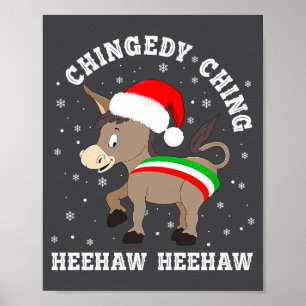 Poster Divertido Chingedy Ching Hee Haw Papai Noel Feliz